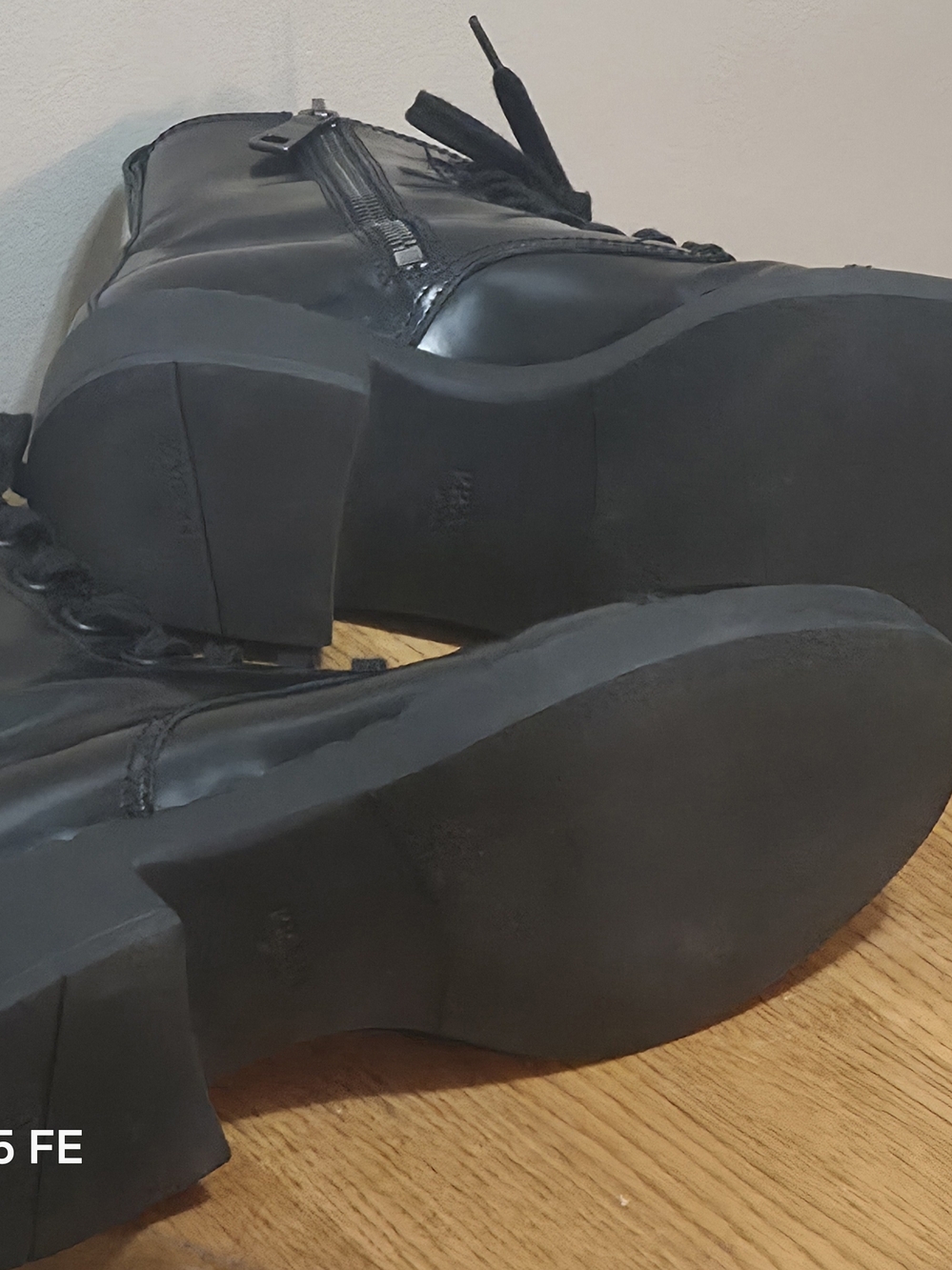 Prada Black Leather Lace-Up Combat Boots - Picture 6 of 11